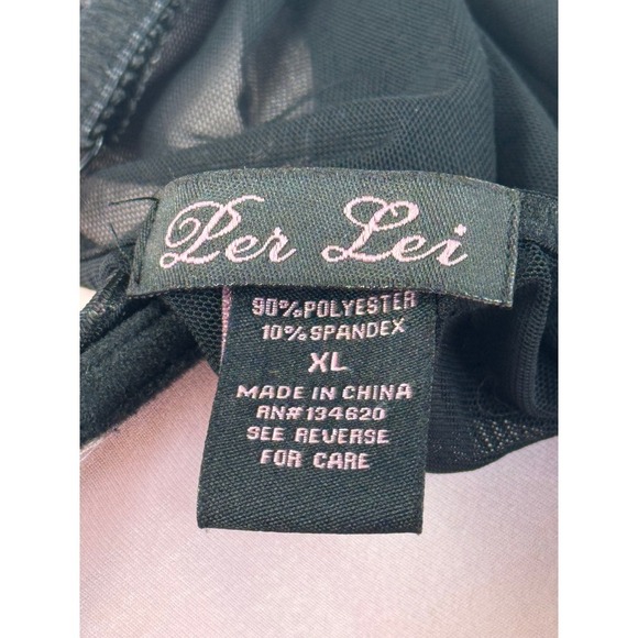 Per lei Black & Pink Lace Babydoll Lingerie Nightie XL Extra Large - Picture 9 of 9